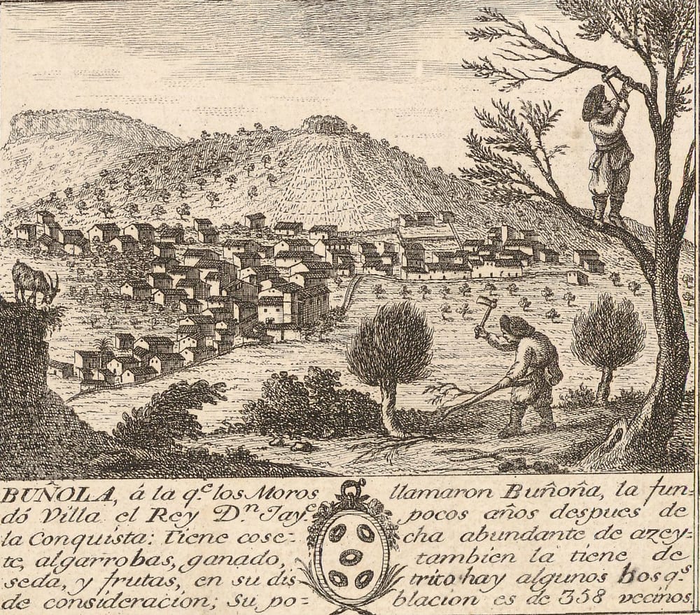 Vista gravada de Bunyola