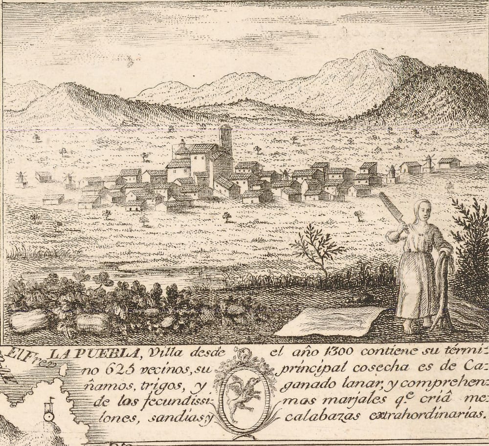 Vista gravada de sa Pobla (la Puebla)